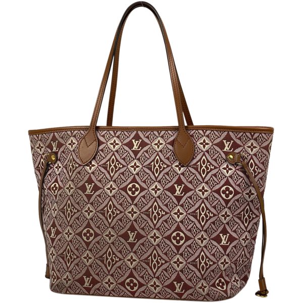 1000065532651 11 Louis Vuitton Neverfull MM SINCE1854 Tote Bag Monogram Jacquard Canvas Bordeaux