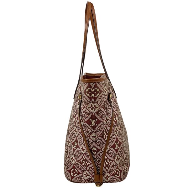 1000065532651 12 Louis Vuitton Neverfull MM SINCE1854 Tote Bag Monogram Jacquard Canvas Bordeaux