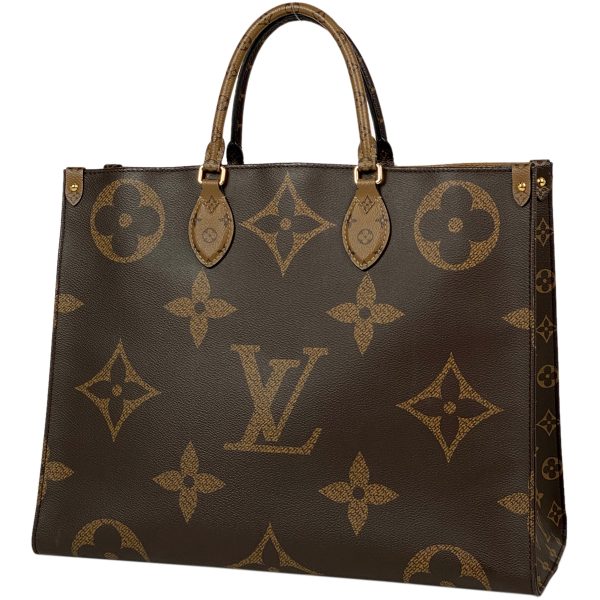 1000065532705 11 Louis Vuitton On the Go GM 2WAY Shoulder Tote Bag Monogram Reverse Brown