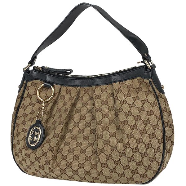 1000065541141 11 Gucci GG Pattern Sookie Shoulder Bag GG Canvas Ladies Brown