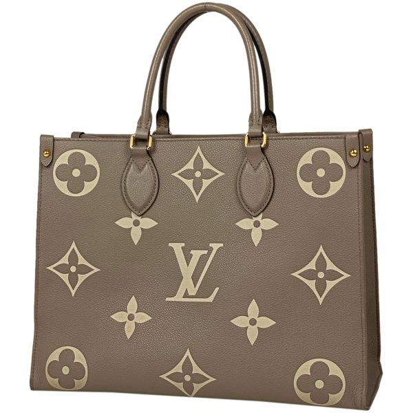 1000065541318 11 Louis Vuitton On the Go MM 2WAY Shoulder Bicolor Tote Bag Monogram Empreinte Crème