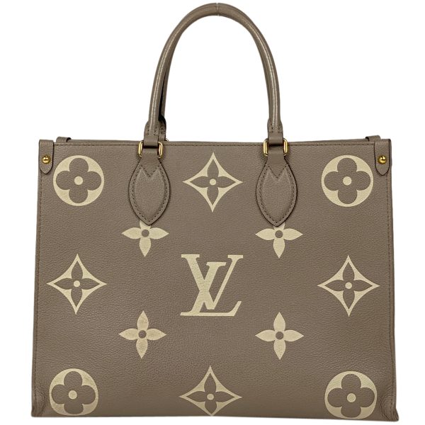 1000065541318 13 Louis Vuitton On the Go MM 2WAY Shoulder Bicolor Tote Bag Monogram Empreinte Crème