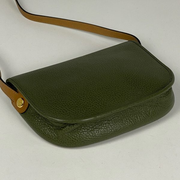 1000065543060 12 Christian Dior Logo Leather Shoulder Bag Green