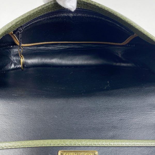 1000065543060 16 Christian Dior Logo Leather Shoulder Bag Green