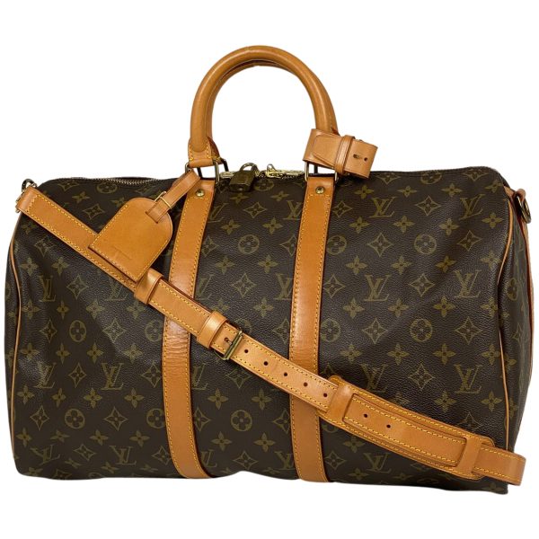 1000065543176 11 Louis Vuitton Keepall Bandouliere 45 Travel Bag Monogram Brown