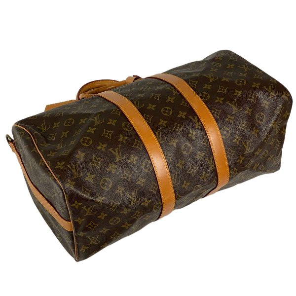 1000065543176 12 Louis Vuitton Keepall Bandouliere 45 Travel Bag Monogram Brown