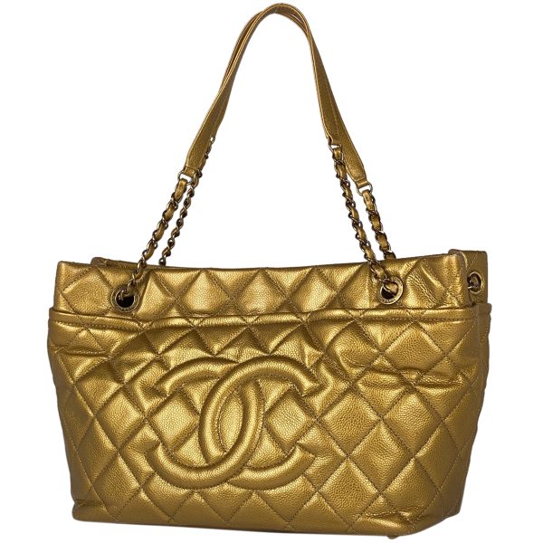 1000065545439 11 Chanel Coco Mark Chain Tote Bag Shoulder Bag Matelasse Caviar Skin Gold