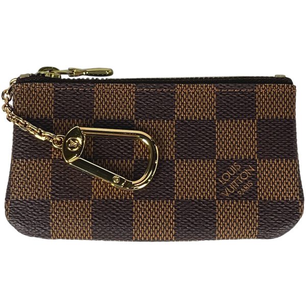 1000065548874 11 Louis Vuitton Pochette Clé Key Holder Damier Brown