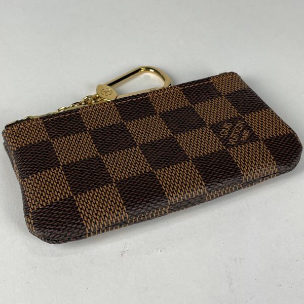 1000065548874 12 Louis Vuitton Pochette Clé Key Holder Damier Brown