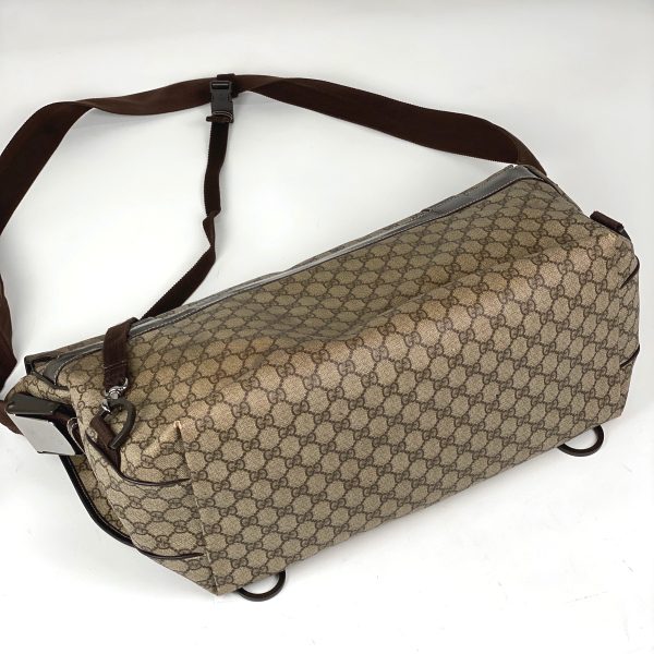 1000065554189 12 Gucci GG Pattern Shoulder Bag Messenger Interlocking G Coated Canvas Beige