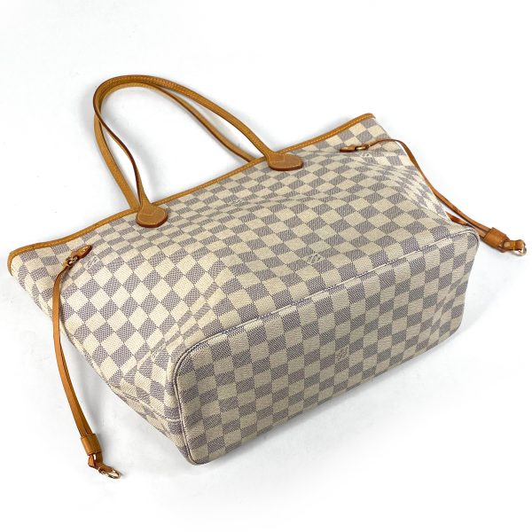 1000065570967 12 Louis Vuitton Neverfull MM Shoulder Tote Bag Damier White