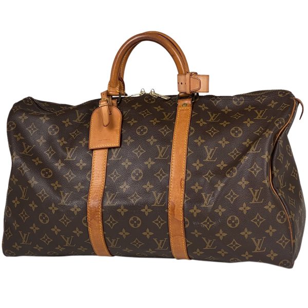 1000065604730 11 Louis Vuitton Keepall 50 Handbag Monogram Brown