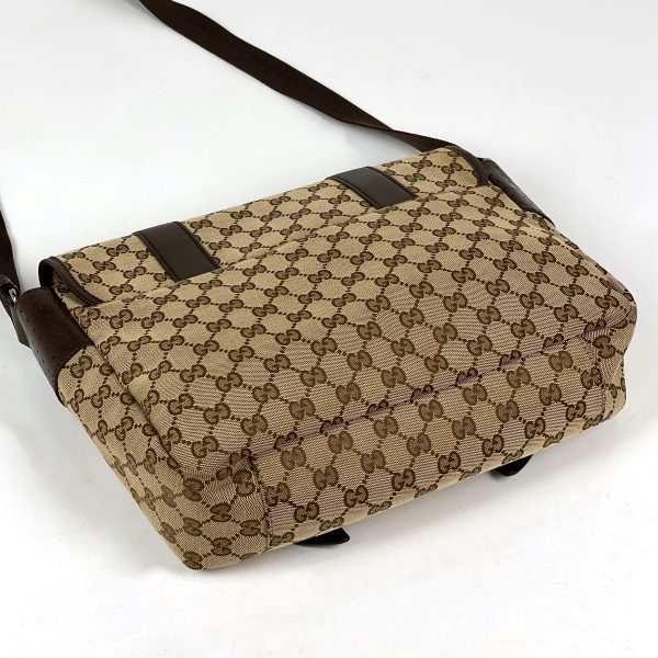 1000065616047 12 Gucci GG Pattern Messenger Bag Shoulder Bag GG Canvas Brown