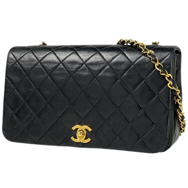 1000065754169 11 Chanel Matelasse W Flap Chain Shoulder Bag Coco Mark Shoulder Bag Leather Black