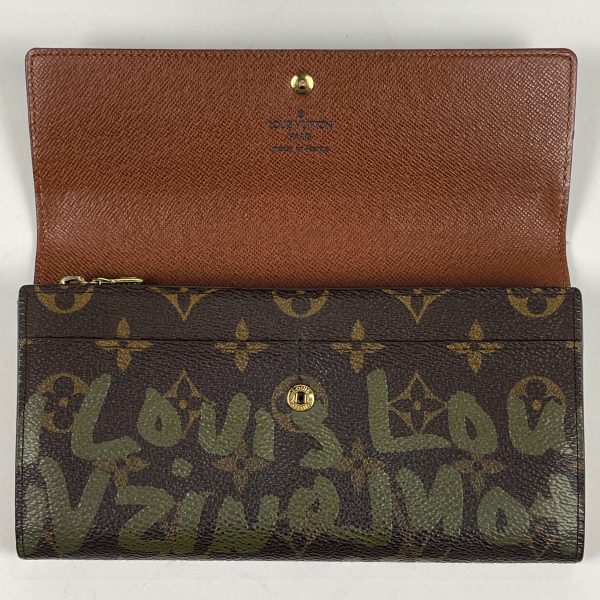 1000065782766 19 Louis Vuitton Porte Monet Long Wallet Graffiti Khaki