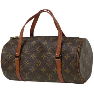 1000065795841 11 Gucci GG Canvas Leather Hand Bag Brown