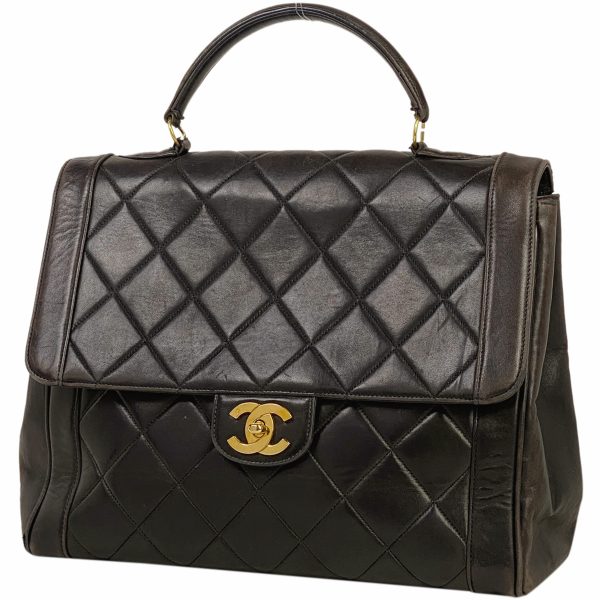 1000065805199 11 Chanel Cocomark Handbag Matelasse Leather Black