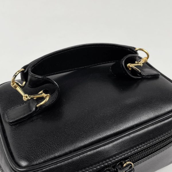 1000065817499 13 Gucci Horsebit Vanity Bag Makeup Cosmetics Leather Black