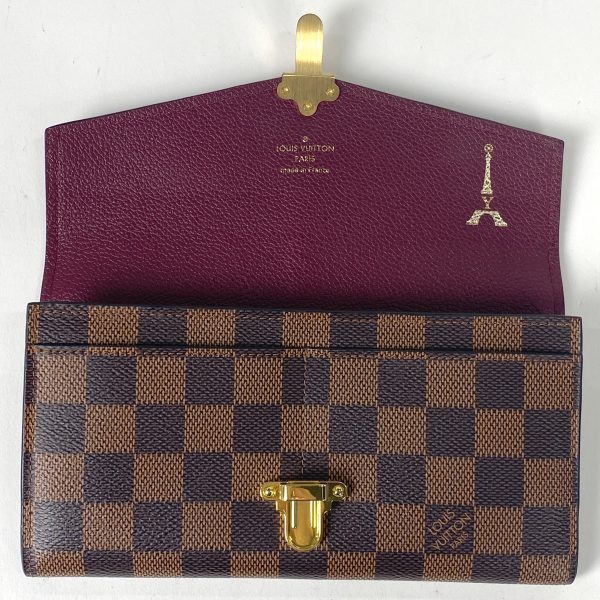 1000065881971 18 Louis Vuitton Portefeuille Clapton Bill Purse Long Wallet Damier Brown