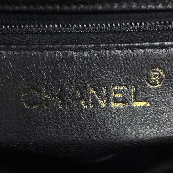 1000066192779 25 Chanel Coco Mark Chain Handbag Matelasse Clasp Enamel Patent Leather Black