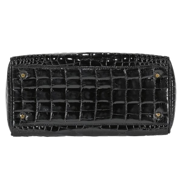 1000066238408 05 Christian Dior Lady Dior Crocodile Handbag Black