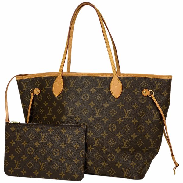 1000066258024 11 Louis Vuitton Neverfull MM Tote Bag Monogram Brown