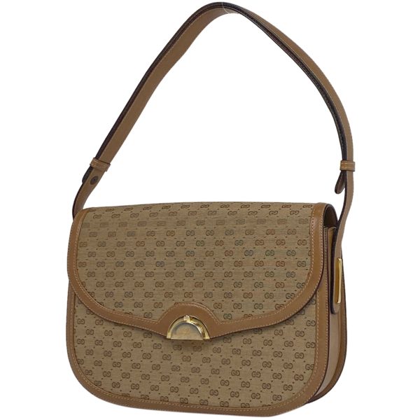 1000066365517 11 Gucci Micro GG Shoulder Bag Old Gucci Canvas Brown