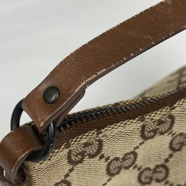 1000066373932 13 Gucci GG Pattern Pouch Makeup Cosmetics Accessory GG Canvas Brown