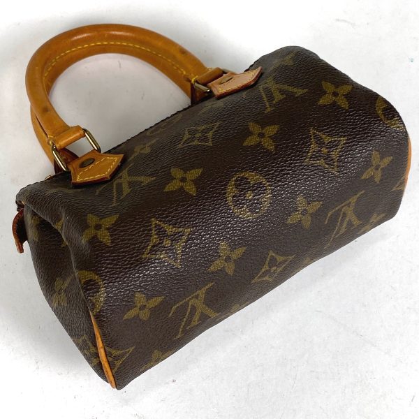 1000066383863 12 Louis Vuitton Mini Speedy Shopping Handbag Monogram Brown