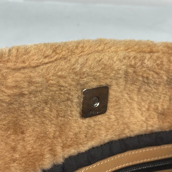 1000066384211 15 Fendi Zucca Logo Fur Tote Bag Fabric Brown