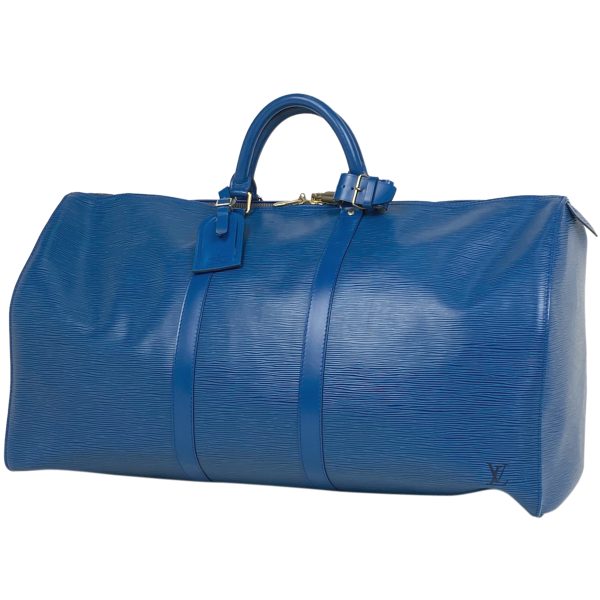 1000066409044 11 Louis Vuitton Keepall 55 Travel Business Gym Boston Bag Epi Toledo Blue