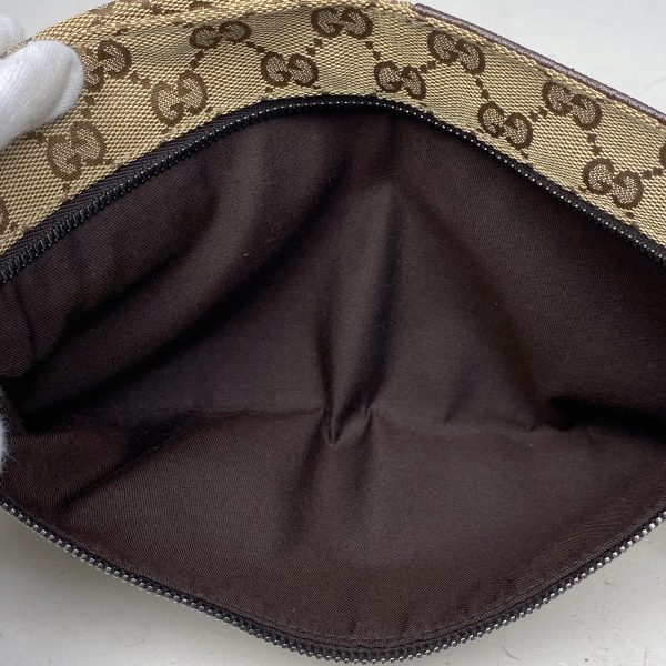 1000066427260 16 Gucci GG Pattern Waist Pouch Body Bag GG Canvas Brown