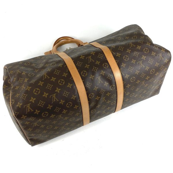 1000066465569 12 Louis Vuitton Keepall 55 Travel Bag Monogram Brown