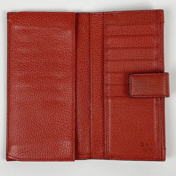 1000066465934 16 Gucci Logo Bi fold Long Wallet Leather Red