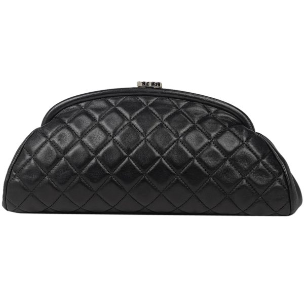 1000066478972 13 Chanel Cocomark Clutch Bag Matelasse Clasp Leather Black