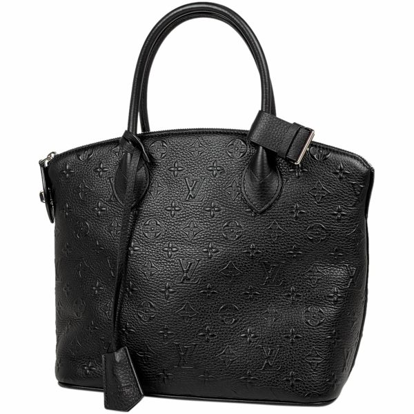 1000066478996 11 Louis Vuitton Lockit Revelation Embossed Handbag Leather Black