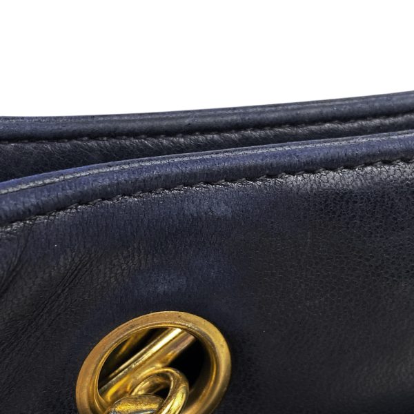 1000066479269 18 Chanel Coco Mark Chain Tote Bag Shoulder Bag Leather Navy