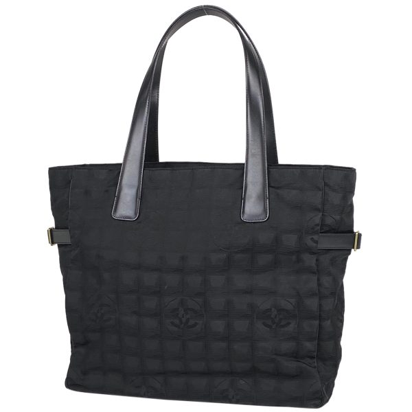 1000066520442 11 Chanel New Travel Line Tote GM Shoulder Bag Black