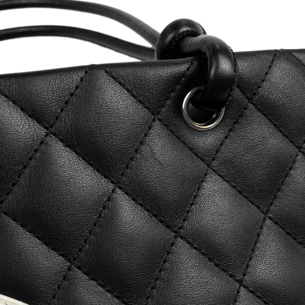 1000066693047 17 Chanel Cambon Line Medium Tote Bag Coco Mark Tote Bag Leather Black