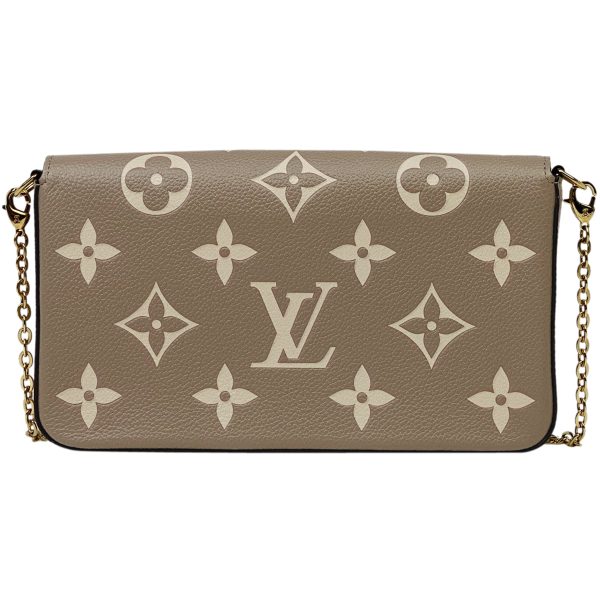 1000066700059 13 Louis Vuitton Pochette Félicie 2WAY Chain Wallet Shoulder Bag Monogram Empreinte Crème