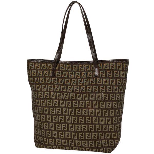 1000066708932 11 Fendi Zucchino Pattern Tote Bag Handbag Canvas Brown