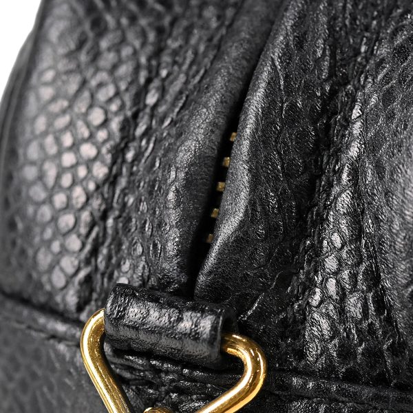 1000066713134 09 Chanel Cocomark Chain Shoulder Bag Matelasse Caviar Skin Black