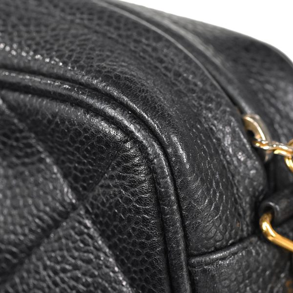 1000066713134 10 Chanel Cocomark Chain Shoulder Bag Matelasse Caviar Skin Black