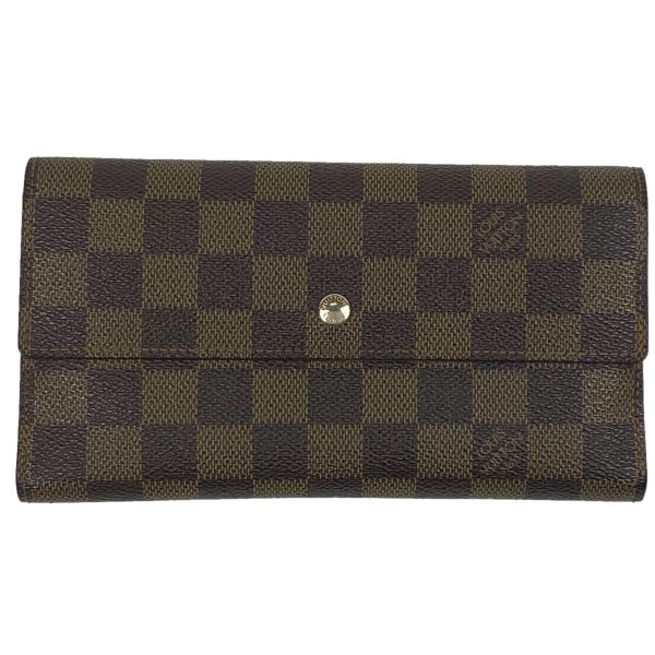 1000066721696 11 Louis Vuitton Portefeuil International Damier Brown