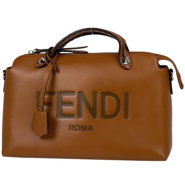 1000066773398 11 Fendi Visible Medium Leather 2WAY Shoulder Bag Logo Brown