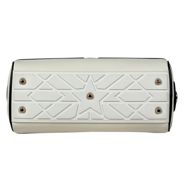 1000066787432 14 Christian Dior Small Bowling Vibe 2WAY Leather Shoulder Bag White