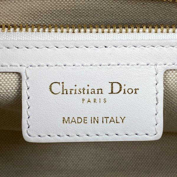 1000066787432 23 Christian Dior Small Bowling Vibe 2WAY Leather Shoulder Bag White