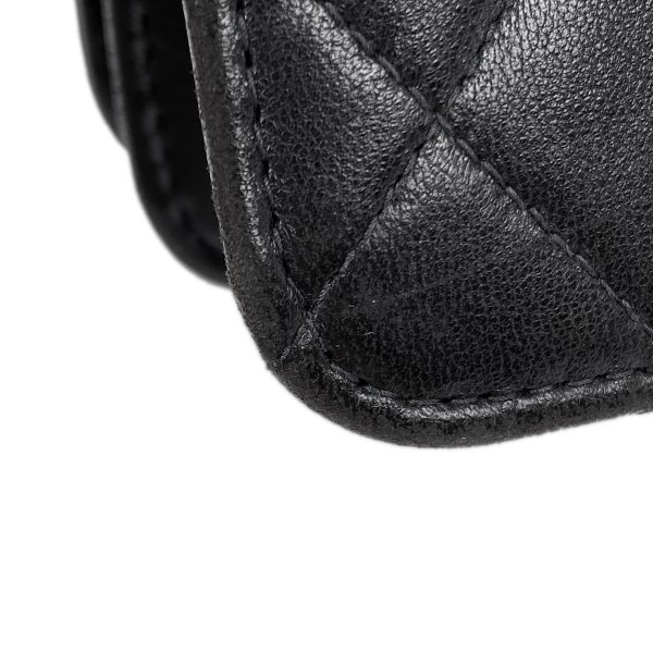 1000066815494 15 Chanel Coco Mark Chain Shoulder Bag Leather Black