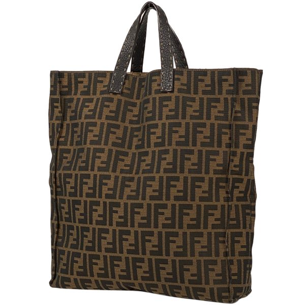 1000066826094 11 Fendi Zucca Pattern Tote Bag Canvas Brown