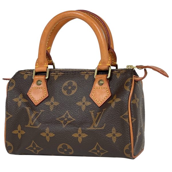 1000066845682 11 Louis Vuitton Mini Speedy Shoulder Bag Monogram Brown